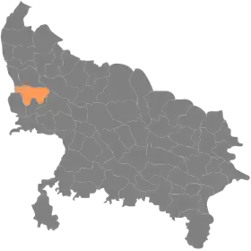 Localisation de District d'Aligarh अलीगढ़ ज़िला