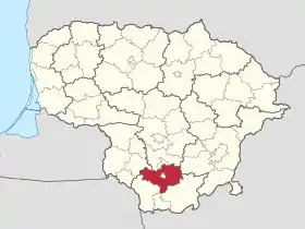 Localisation de Municipalité du district d'Alytus