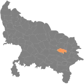 Localisation de District d'Ambedkar Nagarअंबेडकर नगर ज़िला