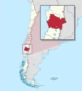 Localisation de Région de l'Araucanie
