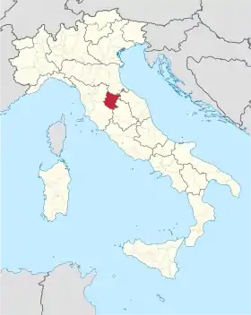 Localisation de Province d'Arezzo