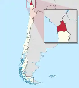 Localisation de Région d'Arica et Parinacota