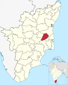 Localisation de District d'Ariyalur