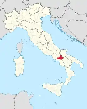 Localisation de Province d'Avellino