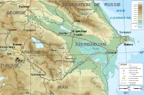 carte : Géographie de l'Azerbaïdjan