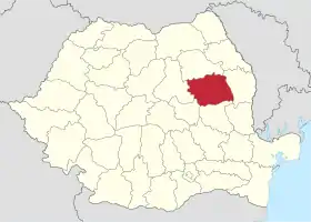 Localisation de Județ de Bacău(ro) Județul Bacău