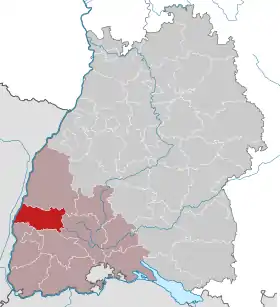Localisation de Arrondissement d'Emmendingen
