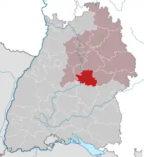 Localisation de Arrondissement d'Esslingen