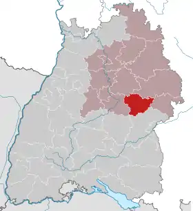 Localisation de Arrondissement de Göppingen