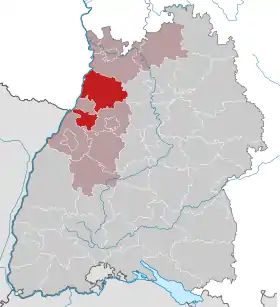 Localisation de Arrondissement de Karlsruhe