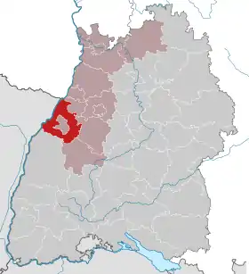 Localisation de Arrondissement de Rastatt