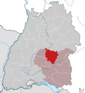 Localisation de Arrondissement de Reutlingen