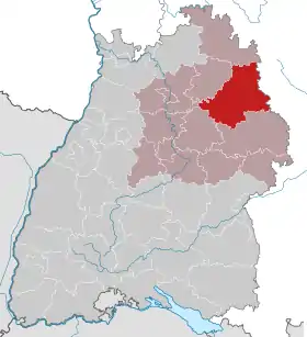 Localisation de Arrondissement de Schwäbisch Hall