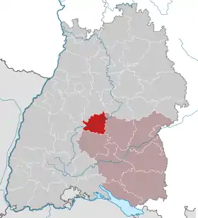 Localisation de Arrondissement de Tübingen