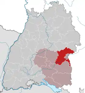 Localisation de Arrondissement d'Alb-Danube