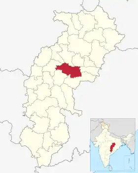 Localisation de District de Baloda Bazar