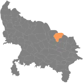 Localisation de District de Balrampur बलरामपुर जिला