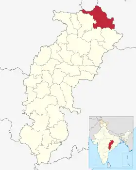 Localisation de District de Balrampur-Ramanujgang