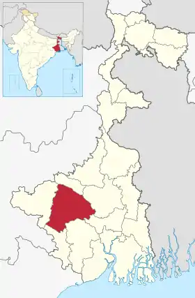 Localisation de District de Bankuraবাঁকুড়া জেলা