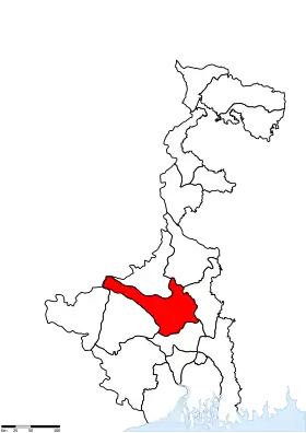 Localisation de District de Bardhamanবর্ধমান জেলা