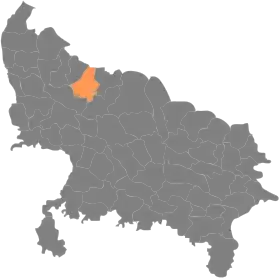 Localisation de District de Bareli बरेली जिला