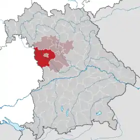 Localisation de Arrondissement d'Ansbach