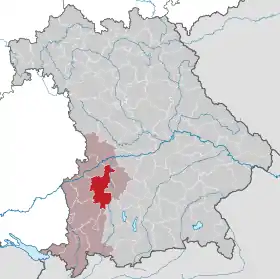 Localisation de Arrondissement d'Augsbourg