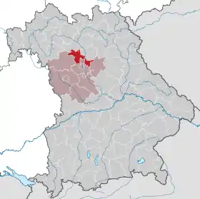 Localisation de Arrondissement d'Erlangen-Höchstadt