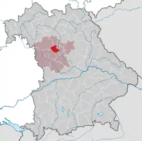 Localisation de Arrondissement de Fürth