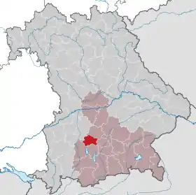 Localisation de Arrondissement de Fürstenfeldbruck