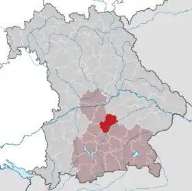 Localisation de Arrondissement de Freising