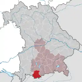 Localisation de Arrondissement de Garmisch-Partenkirchen