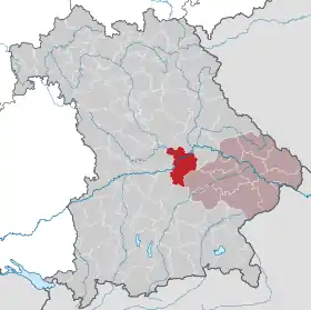 Localisation de Arrondissement de Kelheim