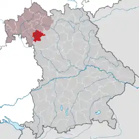 Localisation de Arrondissement de Kitzingen