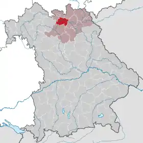 Localisation de Arrondissement de Lichtenfels