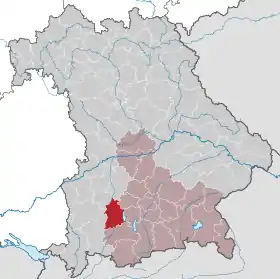 Localisation de Arrondissement de Landsberg am Lech