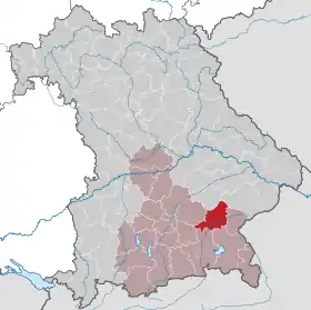 Localisation de Arrondissement de Mühldorf am Inn