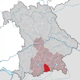 Localisation de Arrondissement de Miesbach