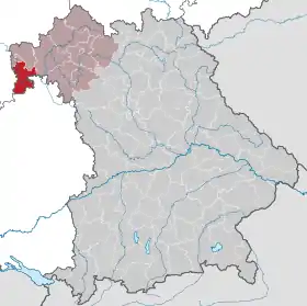 Localisation de Arrondissement de Miltenberg