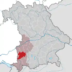 Localisation de Arrondissement d'Unterallgäu