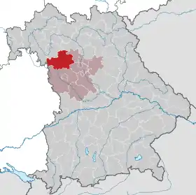 Localisation de Arrondissement de Neustadt an der Aisch-Bad Windsheim