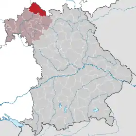Localisation de Arrondissement de Rhön-Grabfeld