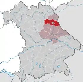 Localisation de Arrondissement de Neustadt an der Waldnaab