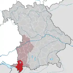Localisation de Arrondissement d'Oberallgäu