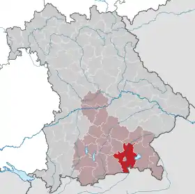 Localisation de Arrondissement de Rosenheim