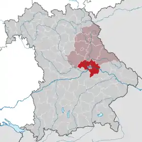Localisation de Arrondissement de Ratisbonne