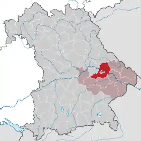Localisation de Arrondissement de Straubing-Bogen