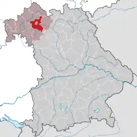 Localisation de Arrondissement de Schweinfurt