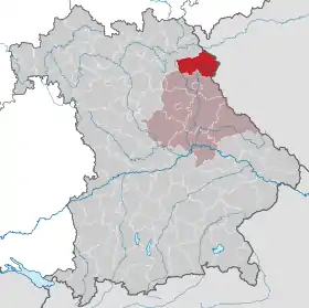 Localisation de Arrondissement de Tirschenreuth