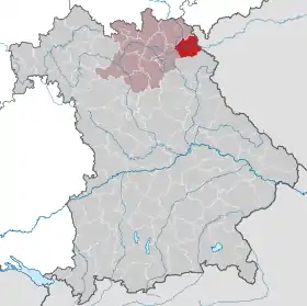 Localisation de Arrondissement de Wunsiedel im Fichtelgebirge